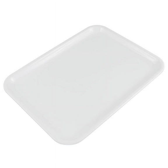 10 inch long rectangle shape serving tray made of plastic white white Plastic