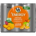 thumbnail image 2 of V8 +Energy, Healthy Drink, Natural Energy From Tea, Orange Pineapple, 8 Ounce Can (4 Packs Of 6, Total Of 24), 2 of 3