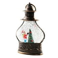 thumbnail image 1 of Bolas de nieve navideñas con forma de farol, bolas de nieve cilíndricas con purpurina, bolas de nieve de bronce para Navidad, linterna con decoración de muñeco de nieve y árbol de Navidad, 1 of 5