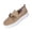 Khaki, variant on Platform Breathable Casual Sneakers, Women's Fashion Mesh Platform Loafers Slip On Metal Trim Chain Low Top Sneakers Comfortable Round Toe Flat Walking Shoes, Khaki 7.5