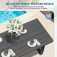 thumbnail image 5 of SERWALL 7-Piece Outdoor Patio Dining Set, All-Weather HDPE Table and Chairs, Rectangular Table with Umbrella Hole, Seats 6, Low Maintenance,Gray, 5 of 10