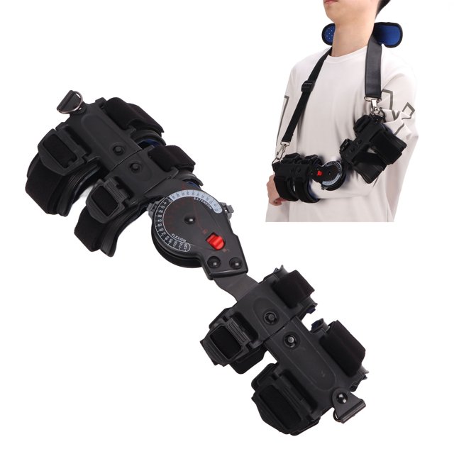 Adjustable Hinged Elbow Brace with Sling - Arm Injury Recovery Support - Flexible, Breathable - Suitable for Dislocation, Fracture, Orthosis