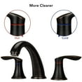 thumbnail image 2 of Bathroom Sink Faucet, Faucet for Bathroom Sink, Widespread Brushed Nickel Bathroom Faucet 3 Hole with Stainless Steel Pop Up Drain and cUPCFree Hose - (Brushed Nickel), 2 of 9