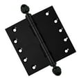 thumbnail image 1 of EMBASSY Door Hinge 5 x 5 Solid Brass Matte Black with Acorn Tips, 1 of 7