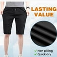 thumbnail image 6 of Cargo Shorts For Men with Pockets Big and Tall Solid Color Summer Casual Pants Outdoor Sports Leisure Work Hiking Workwear Gifts for Men Black XL, 6 of 6