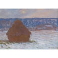 thumbnail image 2 of Claude Monet 14x11 Black Ornate Wood Framed Double Matted Museum Art Print Titled: Stack of Wheat (Snow Effect, Overcast Day) (1890-91), 2 of 5
