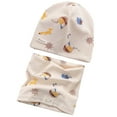 thumbnail image 5 of AWZXDE Winter Hats For Kids Double Layer Hat And Neck Warmer Windproof Thermal Ear Scarf Combo For Boys Girls White, 5 of 6