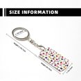 thumbnail image 3 of Uemuo Tulips Flowers Pattern Rectangular Metal Keychain - Durable, Stylish, and Personalized Key Ring for Men and Women,Engraved Keychain,Gift Slim Sturdy Keychain, 3 of 7