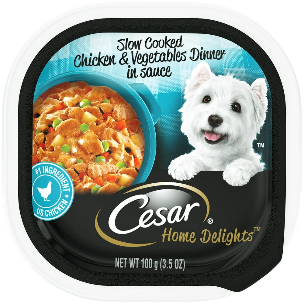 CESAR HOME DELIGHTS Soft Wet Dog Food Slow Cooked Chicken & Vegetables
