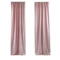 thumbnail image 5 of 3S Brother's Solid Luxury Matte Velvet Soft Curtains Set of 2 Panels Hanging Back Tap & Rod Pocket Home Décor Bedroom Kitchen Office Windows Room Darkering ( Cherry Blossom Pink-52"x63"), 5 of 6