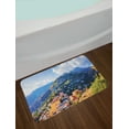 thumbnail image 2 of Sicily Bath Mat, Mountain in Taormina Houses on Hill Medieval Old European Town in Nature Destination, Plush Bathroom Decor Mat with Non Slip Backing, 29.5" X 17.5", Multicolor, by Ambesonne, 2 of 2