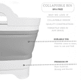 thumbnail image 5 of Space-saving foldable sink camping, Portable Collapsible Dish Basin, Camping Sink for Washing Dishes,Fruit, Beverage Tubs, Camping， Laundry ， Kitchen Use,9L，Gray, 5 of 5