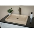 thumbnail image 5 of Rectangular Vessel Sink - Honed Beige Travertine, 5 of 15