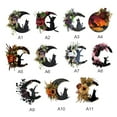 thumbnail image 2 of Halloween Moon Cat Wreath-12In Rattan Rings Kittens Atmosphere Decorations Halloween Wreath DIY Artificial Flowers Moon Cat Shape Festival Twigs, 2 of 8