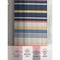thumbnail image 5 of Vintage Stripes Sheer Curtains 2 Panels Set Navy Pink Yellow Striped Watercolor Sheer Window Curtains Light Filtering Rod Pocket Voile Drapes for Bedroom Living Room 52"x45", 5 of 8