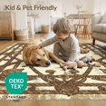 thumbnail image 4 of ODIKA 8'x10' Washable Area Rug Non-Slip Chair-Friendly Mat Cowboy Vintage Farmhouse Border Round Runway Themed Trailer Hooks Flowing for Dining Room, Large Office, Lounge, 4 of 7