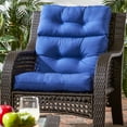thumbnail image 3 of Greendale Home Fashions Outdoor 44'' x 22'' High Back Chair Cushion, Marine Blue, 3 of 9