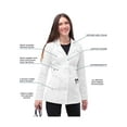 thumbnail image 3 of Adar Pop Stretch Womens 28" Tab-Waist Lab Coat, 3 of 7