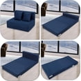 thumbnail image 3 of Folding Sofa Mattress, Convertible Sofa Bed with Pillow, Foldable Memory Foam Sleeper Chair for Living Room, Linen Fabric Futon Floor Couch Guest Bed, 3 of 7