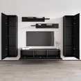 thumbnail image 4 of Wall Mounted Floating Modern Entertainment Center Fly A, Black, B1, 4 of 5