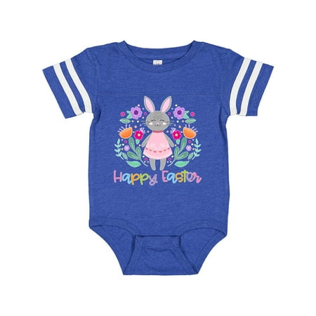 

Inktastic Happy Easter Scandinavian Bunny with Flowers Gift Baby Boy or Baby Girl Bodysuit