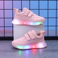 thumbnail image 6 of Ymyiu Toddler Light Up Shoes Girls Toddler Light Up Sneakers Kids Casual Canvas Shoes with Adjustable Shoe Strap for Girls Boys Size 12(Pink, Little Kids 12), 6 of 7