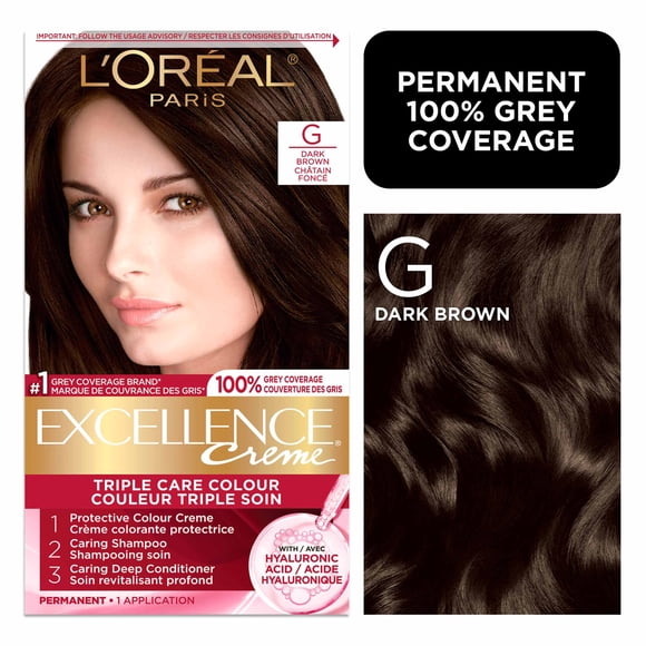 L'Oréal Paris Excellence Crème Hair Dye, Permanent Hair Color with Hyaluronic Acid