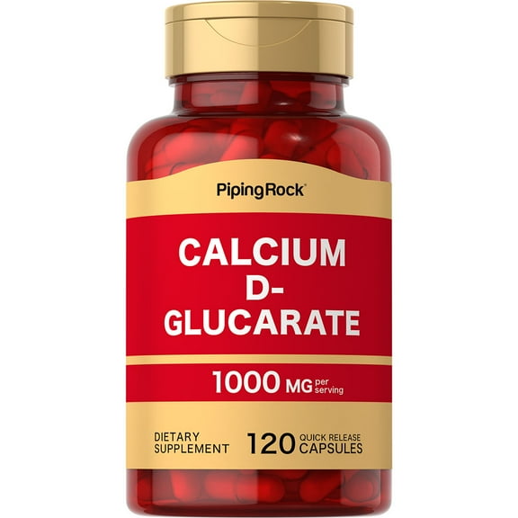 Calcium D-Glucarate 1000mg | 120 Quick Release Capsules | by Piping Rock