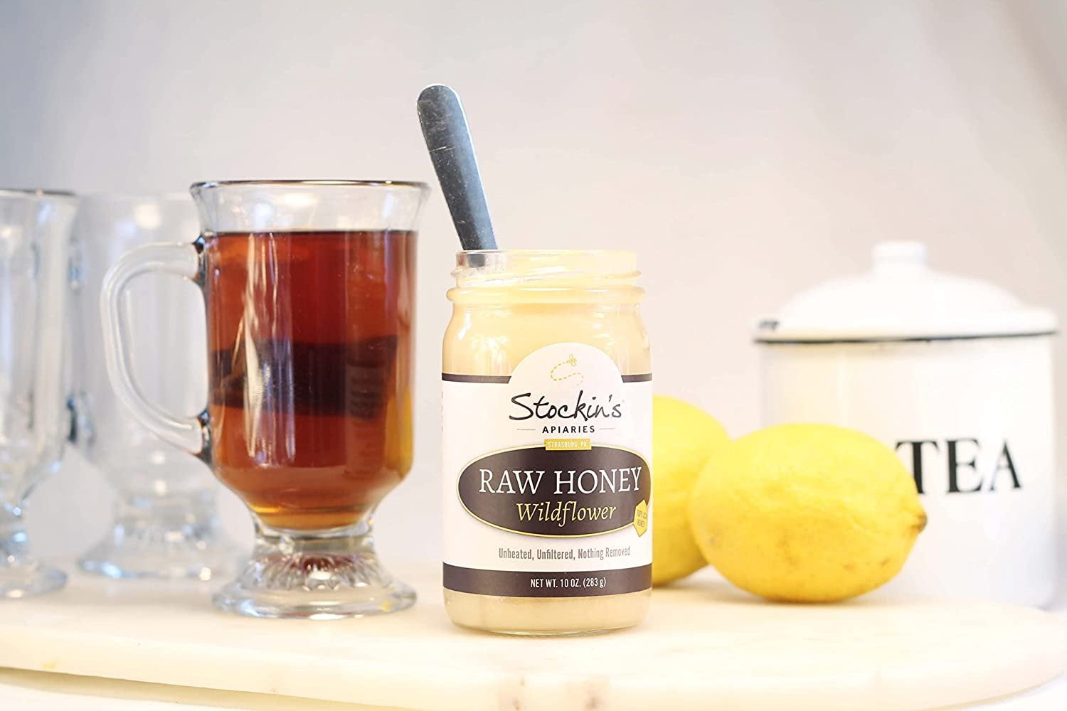 Stockin's Apiaries Raw Wildflower Honey, Unheated, Unfiltered, & Nutritious, 10 Oz.