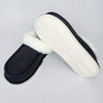 thumbnail image 4 of ofoot Womens Winter Warm Faux Suede Plush Moccasins Slippers Indoor Slip On Shoes with Soft Comfortable Fluffy Fur Lining, 4 of 6