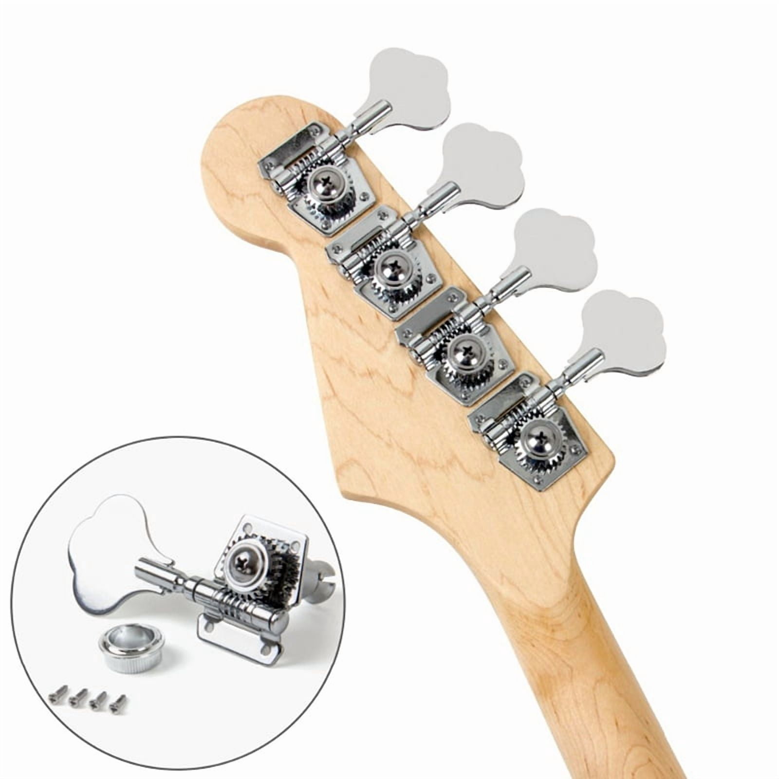 16Pcs Guitar Tuning Pegs Electric Tuner Peg Guitar Open Gear Tuning Pegs Machine Heads Silver