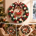 thumbnail image 5 of Novryn 3D Fabric Poke Wreath Art Kit, 12 Inch Handmade Fabric Wreath Art Kit With Ornaments Instruction Guide And Poke Tool, DIY Christmas Vintage Holiday Decoration for Beginner, 5 of 7