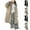 Khaki, variant on ATOGUTA Girl's Trench Coat Zipper Classic Jacket Spring Fall Outwear Dress Coats With Pockets Size 5T-14 Black