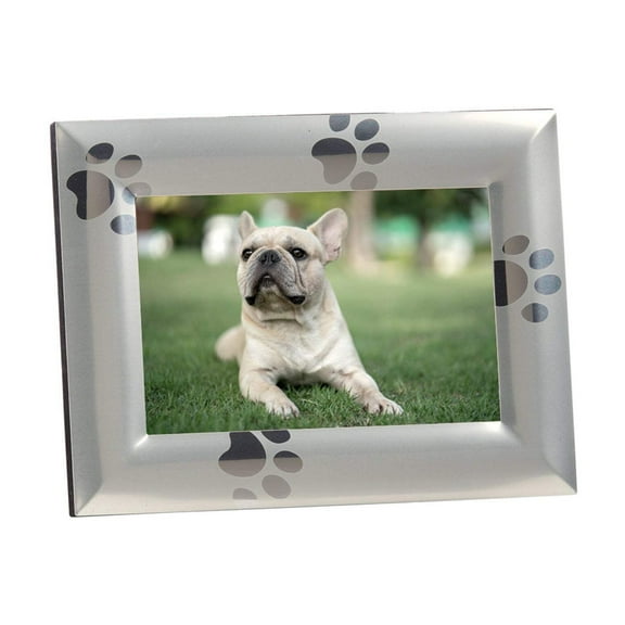 Creative Gifts International 024158 Puppy Paw Print Picture Frame, 4" x 6", Silver