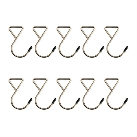 

Mizh 10Pcs Triangle Hooks Bags Suitcases Hanging Hooks Metal Multifunctional Hooks Silver