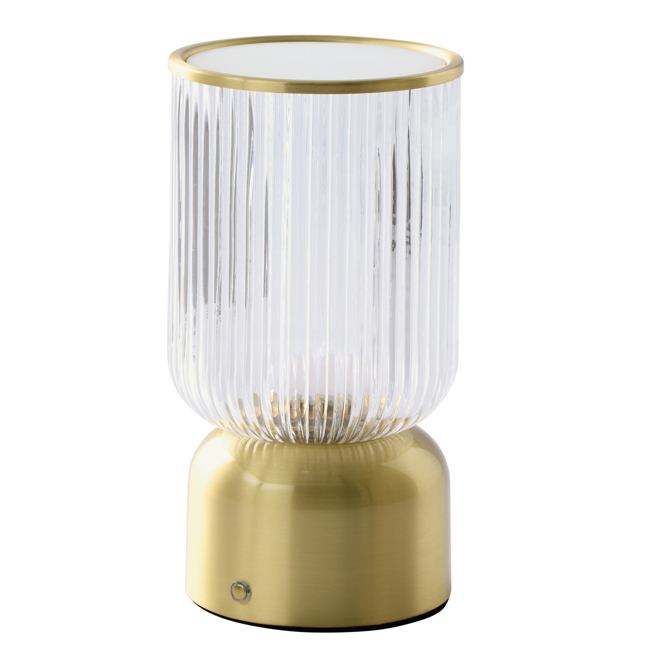 Better Homes & Gardens Lampe de glacage en verre de 9 pouces de hauteur, interrupteur tactile, câble de chargement USB-C