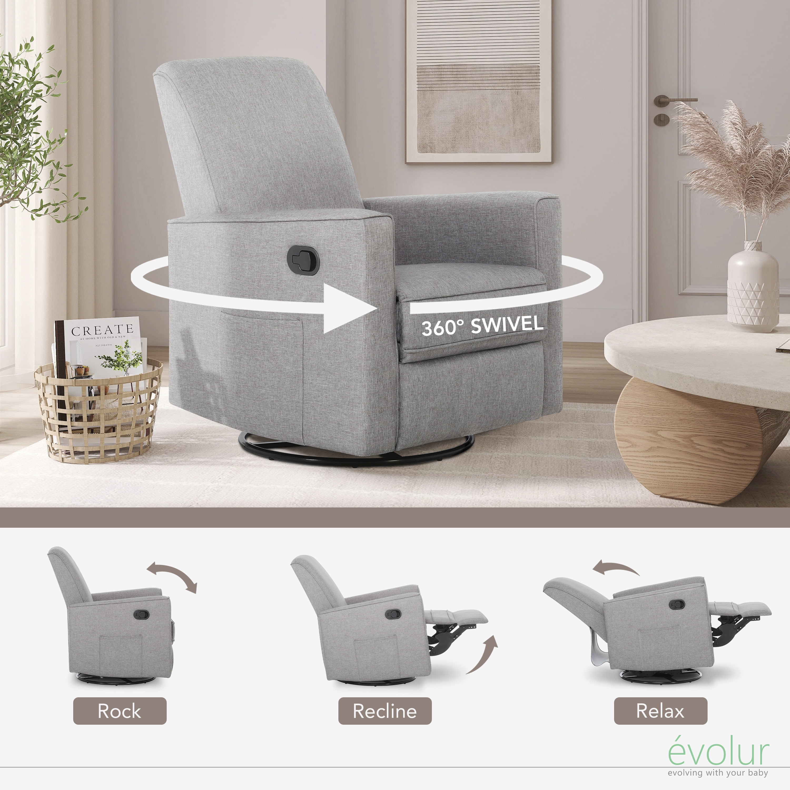 Delta children paris upholstered glider hot sale