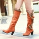 thumbnail image 2 of Zapatos de mujer zapatos de mujer, color sólido, tacón alto, informales, cálidos, de invierno, botas altas hasta la rodilla, zapatos para correr, botas vaqueras, 2 of 6