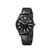 Wenger City 43mm Steel Black Dial Quartz Mens Watch 01.1441.114