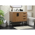 thumbnail image 2 of Elegant Decor Eugene 36" Aluminum MDF Single Bathroom Vanity in Walnut Brown, 2 of 8