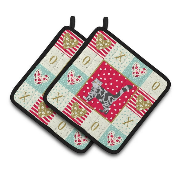 Foldex Exotic Fold #1 Cat Love Pair of Pot Holders