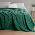 thumbnail image 4 of Nestl Cut Plush Fleece Blanket, Soft Lightweight Fuzzy Luxury Queen Size Bed Blankets for Bed, Queen, Hunter Green, 4 of 7