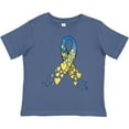 thumbnail image 3 of Inktastic Down Syndrome Awareness Blue and Yellow Hearts Ribbon Boys or Girls Toddler T-Shirt, 3 of 5