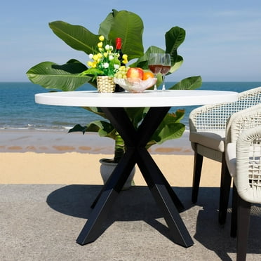 Safavieh Saxon Steel Table in Light Gray