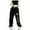 Black, variant on IROINNID Sweatpants for Women Ladies Pants Hippie Punk Trousers Streetwear Jogger Pocket Solid Loose Overalls Long Pants,Black