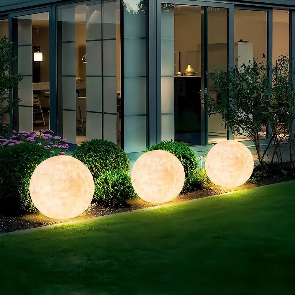 LittleGlovo Nordic Creative Indoor&Outdoor Waterproof Resin Fiber Art Moonlight Floor Lamp