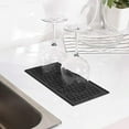 thumbnail image 5 of Reusable Dish Drying Mat, Resistant Countertop Dish Drainer for Drawer Kitchen Countertop Black, 5 of 9