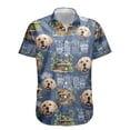 thumbnail image 3 of Camisa de playa con estampado 3D de perro y animal divertido, lindas camisetas con gráficos de mascotas para hombres, ropa, camisas hawaianas casuales, blusas de manga corta para niños, 3 of 5
