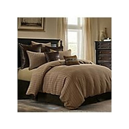 HiEnd Accents Clifton 3-Piece King Comforter Set in Brown