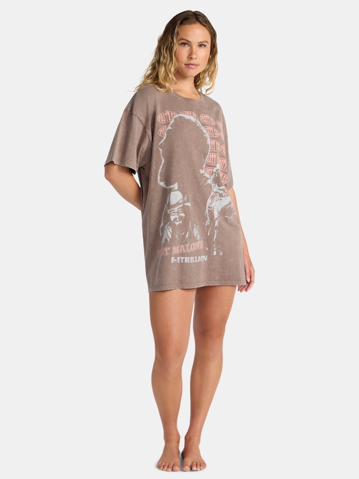 Post Malone Women's Oversized Sleep Shirt, Sizes XS-3X